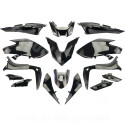 KIT CARROSSERIE ADAPT. YAMAHA TMAX 530cc 2017-2019  SX / DX  NOIR BRILLANT (15 PIECES)