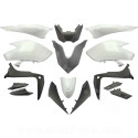 KIT CARROSSERIE ADAPT. YAMAHA TMAX 530cc 2017-2019  SX / DX  WHITE COMPETITION (15 PIECES)