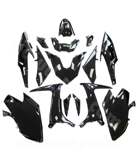 KIT CARROSSERIE ADAPT. YAMAHA TMAX 560CC 2020-2021  NOIR BRILLANT (15 PIECES)