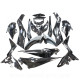 KIT CARROSSERIE ADAPT. YAMAHA XMAX 125 2018-2019  / 300 2017-2019  / 400 2018-2019 NOIR BRILLANT (15 PIECES)