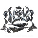 KIT CARROSSERIE ADAPT. YAMAHA XMAX 125 2018-2019  / 300 2017-2019  / 400 2018-2019 NOIR BRILLANT (15 PIECES)