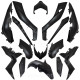 KIT CARROSSERIE ADAPT. YAMAHA XMAX 125  2018-2019  / 300  2017-2019  / 400  2018-2019 NOIR MAT (15 PIECES)