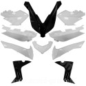 KIT CARROSSERIE ADAPT. YAMAHA XMAX  125 / 250 / 400 2014-2017 WHITE COMPETITION (10 PIECES)