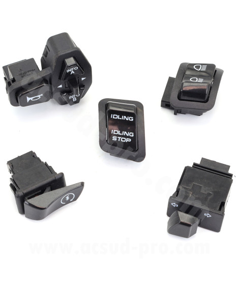 KIT COMMODO / COMMUTATEUR DROIT ET GAUCHE  MAXISCOOTER ADAPT. HONDA SH 125 2020-23 / SH 150 2020-23