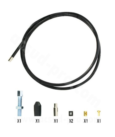 KIT REPARATION UNIVERSEL CABLE D EMBRAYAGE  (L : 1.30M  + SERRE CABLE) ( GAINE + CABLE )
