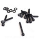 KIT VIS BTR CARTER DE KICK ADAPT. MBK BOOSTER  / YAMAHA BWS / STUNT / SLIDER 50CC ( COULEUR NOIR )