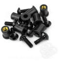 KIT VISSERIE BULLE DE MOTO NOIR (8 PIECES) M5x15mm