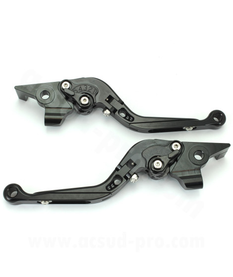LEVIER MAXISCOOTER ALU CNC RB MAX ADAPT. YAMAHA TMAX 530 NOIR (LA PAIRE)