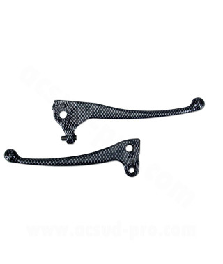 LEVIER SCOOTER ADAPT. YAMAHA SPIRIT IMIT CARBONE (LA PAIRE) (OEM : 4KH-H3912-00 + 4VV-H3922-00)