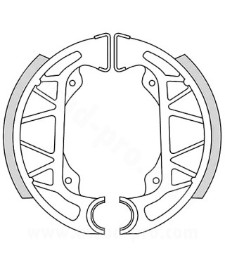 MACHOIRE DE FREIN ARRIERE BRENTA ADAPT. PIAGGIO 50 ZIP. NRG. TYPHOON. NTT 1998-2004  (Ø100 X 20) (OEM : 2727115) BR0275