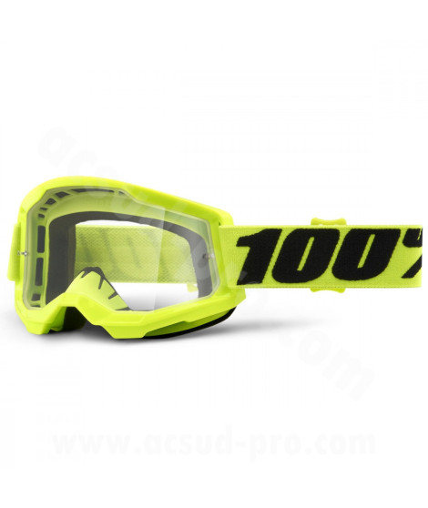MASQUE/LUNETTES CROSS 100%  STRATA 2 YELLOW CLEAR LENS