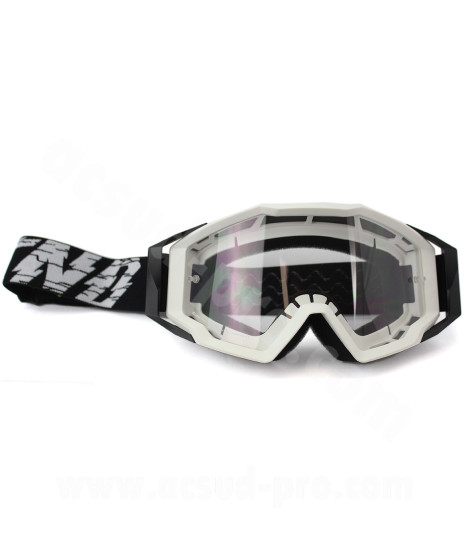 MASQUE/LUNETTES CROSS MOTO NOEND 7.2 CRACKED SERIES BLANC