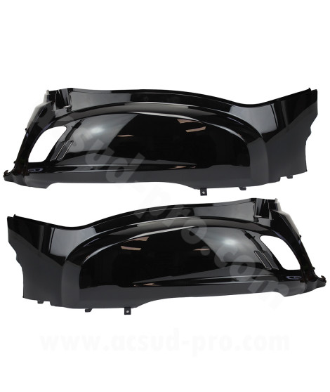 PAIRE CAPOTAGES / CARENAGES ARRIERE ADAPT. SYM FIDDLE 2 50cc 4T 2011-2021 / 125cc 2010-2014 NOIR