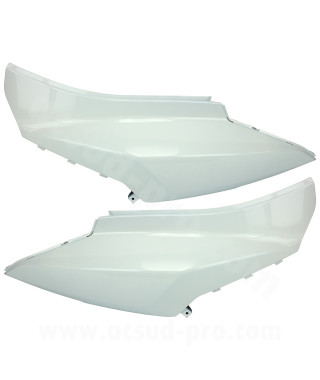 PAIRE COQUES / CARENAGES ARRIERE ADAPT. SYM ORBIT 2  BLANC 50 / 125cc 2T ET 4T 2010-2014 (OEM: 83500-AAA-0001 / 83600-AAA-0001)