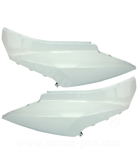 PAIRE COQUES / CARENAGES ARRIERE ADAPT. SYM ORBIT 2  BLANC 50 / 125cc 2T ET 4T 2010-2014 (OEM: 83500-AAA-0001 / 83600-AAA-0001)
