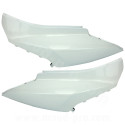 PAIRE COQUES / CARENAGES ARRIERE ADAPT. SYM ORBIT 2  BLANC 50 / 125cc 2T ET 4T 2010-2014 (OEM: 83500-AAA-0001 / 83600-AAA-0001)