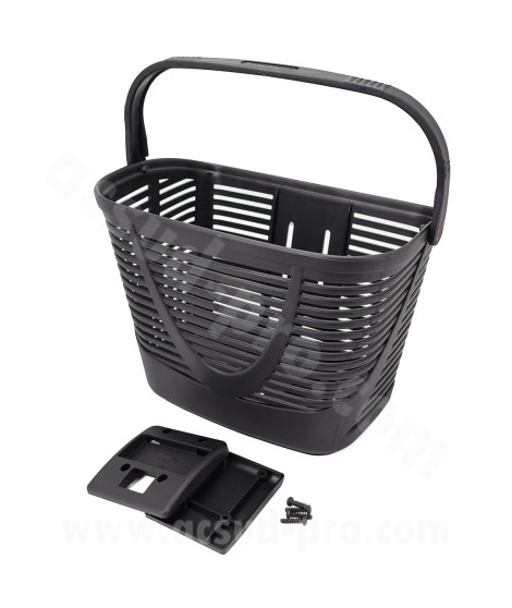 PANIER AVANT PLASTIQUE KLICKFIX LAMELLO MINI 12L NOIR (32x24x22cm)