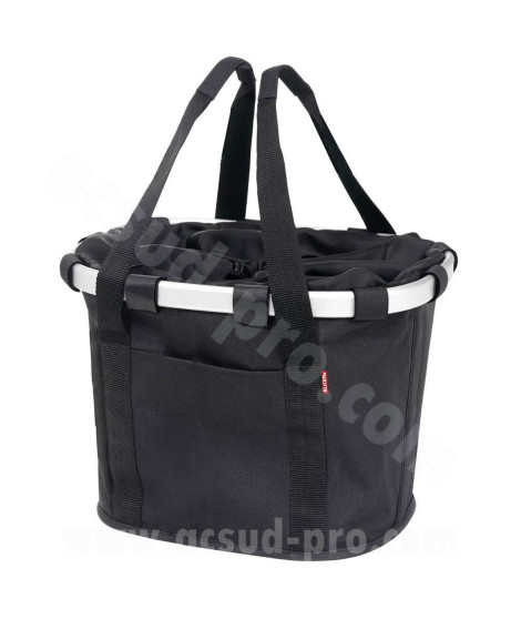 PANIER AVANT TISSU KLICKFIX BIKEBASKET NOIR (35X28X26cm)