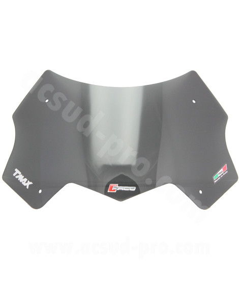 PARE BRISE SPORT FUME ADAPT. YAMAHA TMAX 530-560CC 2017-2021  SX / DX ( H: 230 L: 410 )