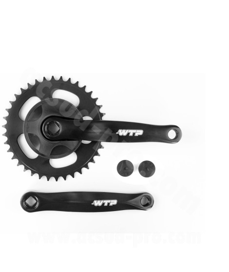 PEDALIER MONO PLATEAU 38 DENTS 170mm NOIR WTP