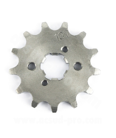 PIGNON SORTIE BOITE MOTO ADAPT. DERBI 13 DENTS 420 DERBI SENDA 50 EURO 2 + EURO 3 / DRD / GPR / GILERA 50 SMT / RCR