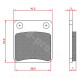 PLAQUETTE DE FREIN MAXISCOOTER BRENTA ADAPT. DAELIM 50-125CC / MASH / PEUGEOT VIVACITY (HOMOLOGUEE ECE R90) BR3083