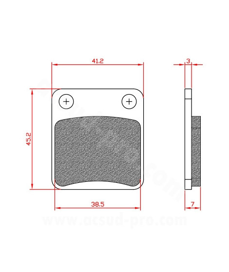 PLAQUETTE DE FREIN MAXISCOOTER BRENTA ADAPT. DAELIM 50-125CC / MASH / PEUGEOT VIVACITY (HOMOLOGUEE ECE R90) BR3083