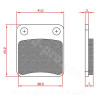 PLAQUETTE DE FREIN MAXISCOOTER BRENTA ADAPT. DAELIM 50-125CC / MASH / PEUGEOT VIVACITY (HOMOLOGUEE ECE R90) BR3083
