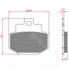 PLAQUETTE DE FREIN MAXISCOOTER BRENTA ADAPT. GILERA RUNNER 125CC / PIAGGIO GTS 12-300CC ARRIERE  (HOMOLOGUEE ECE R90) BR3024