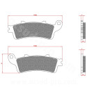 PLAQUETTE DE FREIN MAXISCOOTER BRENTA ADAPT. HONDA PANTHEON 125-150CC 1998-2006 AVANT (HOMOLOGUEE ECE R90) BR3023