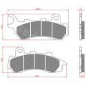 PLAQUETTE DE FREIN MAXISCOOTER BRENTA ADAPT. HONDA PCX 125-150CC 2018-2024  AV (HOMOLOGUEE ECE R90) BR3237 ( ETRIER NISSIN )