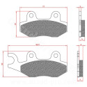 PLAQUETTE DE FREIN MAXISCOOTER BRENTA ADAPT. KYMCO AGILITY 50-125CC / TGB / KEEWAY (HOMOLOGUEE ECE R90) BR3070