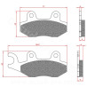 PLAQUETTE DE FREIN MAXISCOOTER BRENTA ADAPT. KYMCO AGILITY 50-125CC / TGB / KEEWAY (HOMOLOGUEE ECE R90) BR3070