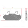 PLAQUETTE DE FREIN MAXISCOOTER BRENTA ADAPT. SUZUKI BURGMAN 400-650CC ARRIERE (HOMOLOGUEE ECE R90) BR3104