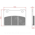 PLAQUETTE DE FREIN MAXISCOOTER BRENTA ADAPT. SYM 400-600 MAXSYM 2011. 500 MAXSYM 2020 AVANT  (HOMOLOGUEE ECE R90) BR3174