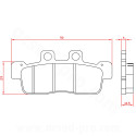 PLAQUETTE DE FREIN MAXISCOOTER BRENTA ADAPT. YAMAHA CYGNUS 125CC 2010  AV  (HOMOLOGUEE ECE R90) BR3153