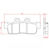 PLAQUETTE DE FREIN MAXISCOOTER BRENTA ADAPT. YAMAHA CYGNUS 125CC 2010  AV  (HOMOLOGUEE ECE R90) BR3153