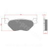PLAQUETTE DE FREIN MAXISCOOTER BRENTA ADAPT. YAMAHA TMAX 500 2001-2003 / 530-560CC 2008-2024 ARRIERE (HOMOLOGUEE ECE R90) BR3058