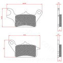 PLAQUETTE DE FREIN MAXISCOOTER BRENTA ADAPT. YAMAHA TRICITY 125-300CC AVANT DROIT (HOMOLOGUEE ECE R90) BR3179
