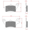 PLAQUETTE DE FREIN MAXISCOOTER BRENTA ADAPT. YAMAHA TRICITY 125-300CC  AVANT GAUCHE (HOMOLOGUEE ECE R90) BR3178