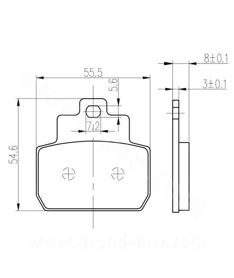 PLAQUETTE DE FREIN MAXISCOOTER RB MAX ADAPT. PIAGGIO X8 / MP3 / XEVO 125CC 2006-10  ARRIERE / GILERA FUECO 500 2008-17