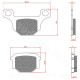 PLAQUETTE DE FREIN MOTO BRENTA ADAPT. RIEJU MRT 50 PRO / GPR 125cc / RS4 / RS3 / XR7 (HOMOLOGUEE ECE R90) BR3187