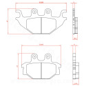 PLAQUETTE DE FREIN MOTO BRENTA ADAPT. YAMAHA 125 YZF-R125 2008 AR. 125 MT-125 2015 AR / XSR 125CC  (HOMOLOGUEE ECE R90) BR3133