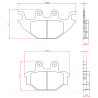 PLAQUETTE DE FREIN MOTO BRENTA ADAPT. YAMAHA 125 YZF-R125 2008 AR. 125 MT-125 2015 AR / XSR 125CC  (HOMOLOGUEE ECE R90) BR3133