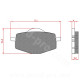 PLAQUETTE DE FREIN MOTO BRENTA ADAPT. YAMAHA XPOWER / TZR50 / DT / YBR 125cc ARRIERE (HOMOLOGUEE ECE R90) BR3085