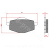 PLAQUETTE DE FREIN MOTO BRENTA ADAPT. YAMAHA XPOWER / TZR50 / DT / YBR 125cc ARRIERE (HOMOLOGUEE ECE R90) BR3085