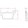 PLAQUETTE DE FREIN MOTO BRENTA BETA 50RR ARRIERE 2021  / BETA 125RR / BETA URBAN  ARRIERE (HOMOLOGUEE ECE R90) BR3125