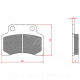 PLAQUETTE DE FREIN SCOOT BRENTA ADAPT. TNT MOTOR / CPI / GY6 2T / KEEWAY / GENERIC / PEUGEOT (HOMOLOGUEE ECE R90) BR3205