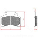 PLAQUETTE DE FREIN SCOOT BRENTA ADAPT. TNT MOTOR / CPI / GY6 2T / KEEWAY / GENERIC / PEUGEOT (HOMOLOGUEE ECE R90) BR3205