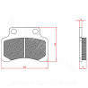 PLAQUETTE DE FREIN SCOOT BRENTA ADAPT. TNT MOTOR / CPI / GY6 2T / KEEWAY / GENERIC / PEUGEOT (HOMOLOGUEE ECE R90) BR3205